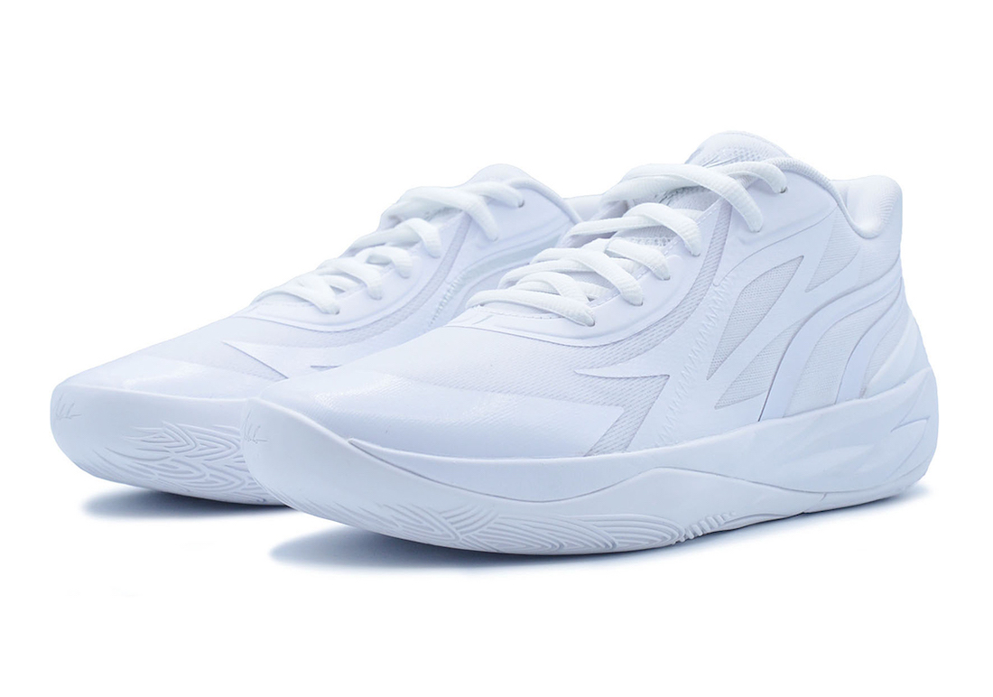 Puma LaMelo Ball MB.02 Low kids Triple White